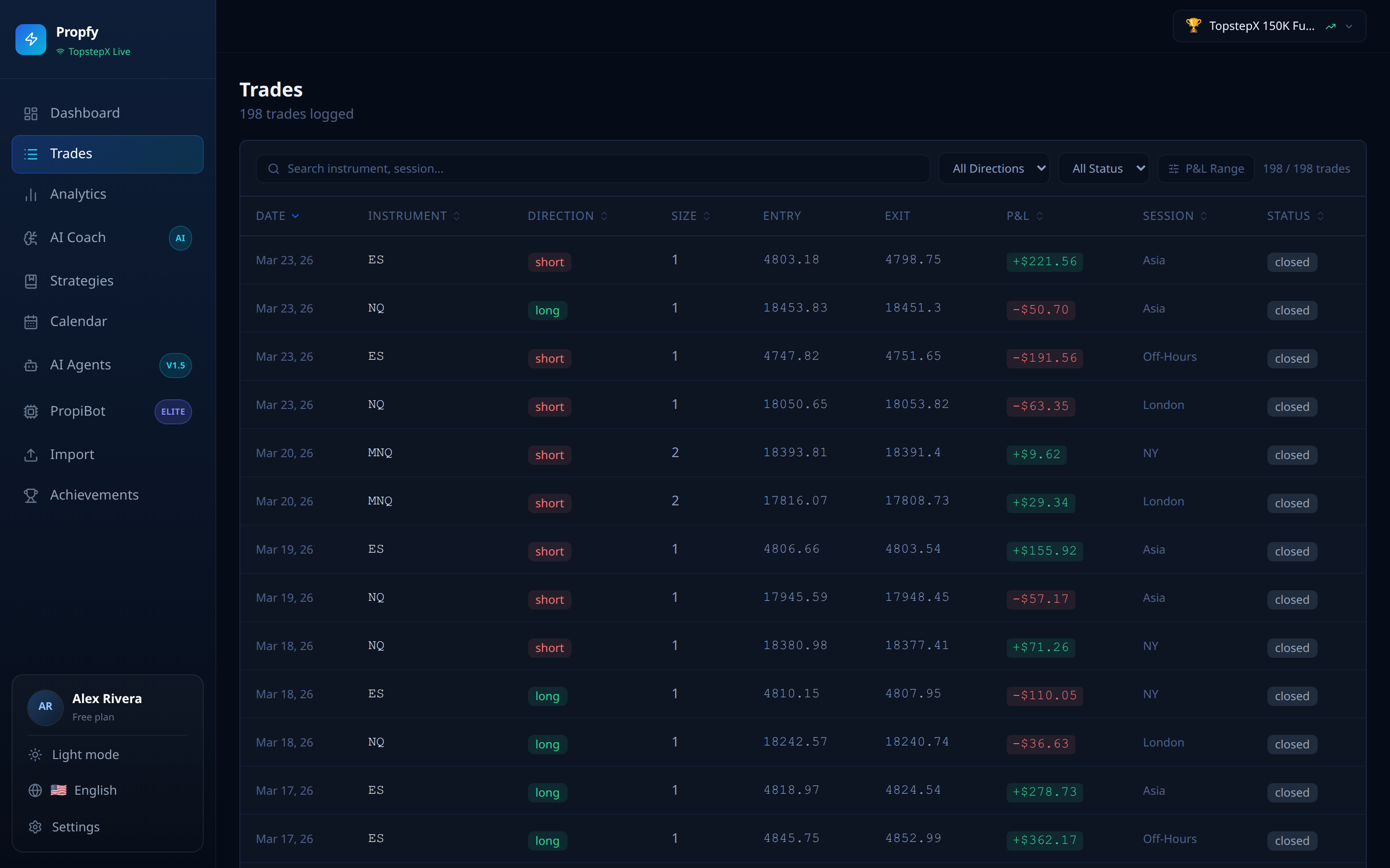 Propfy Trades screenshot